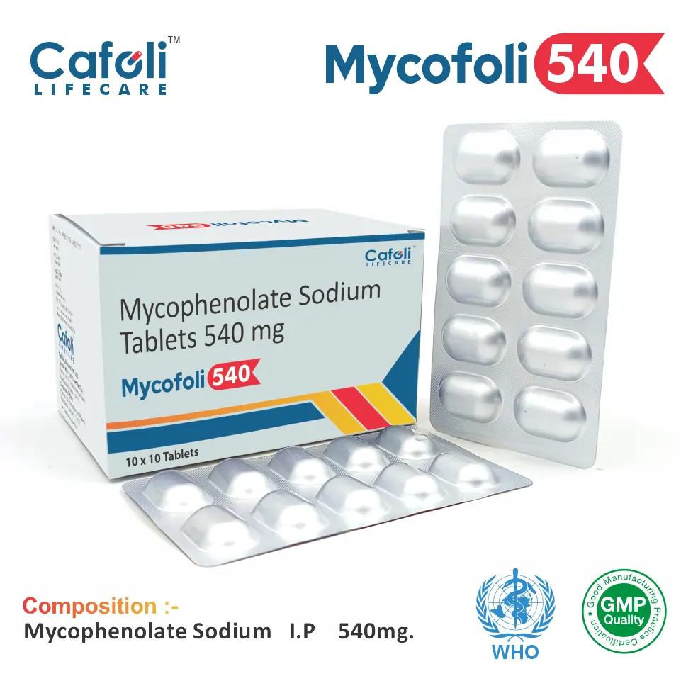 Mycophenolate Sodium 540 mg Tablet PCD Pharma Franchise